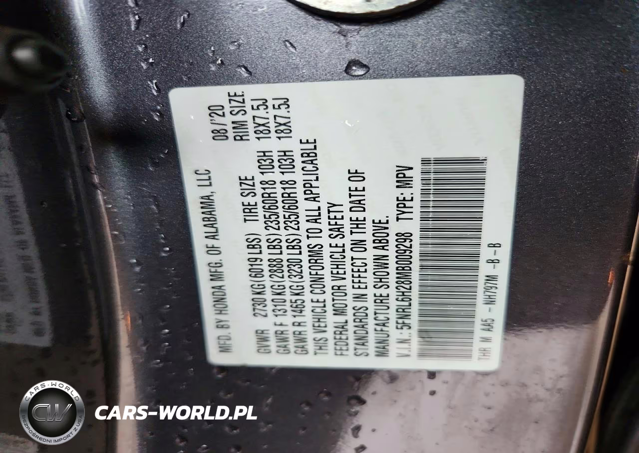 2021 Honda Odyssey Lx VIN:5FNRL6H28MB009298 - 13