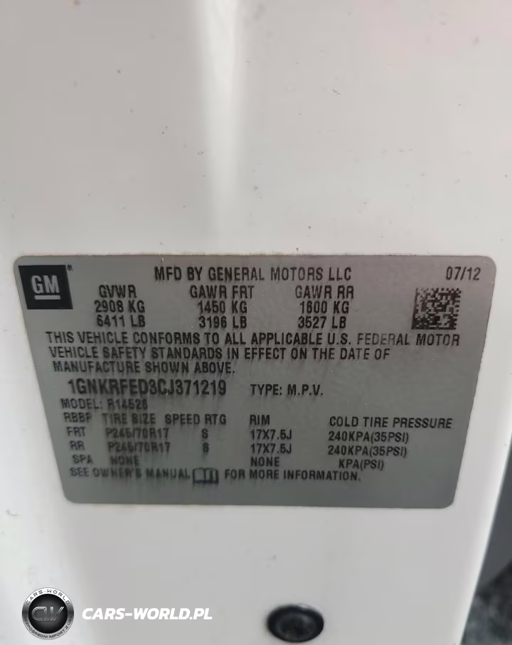 2012 Chevrolet Traverse Ls VIN:1GNKRFED3CJ371219 - 13