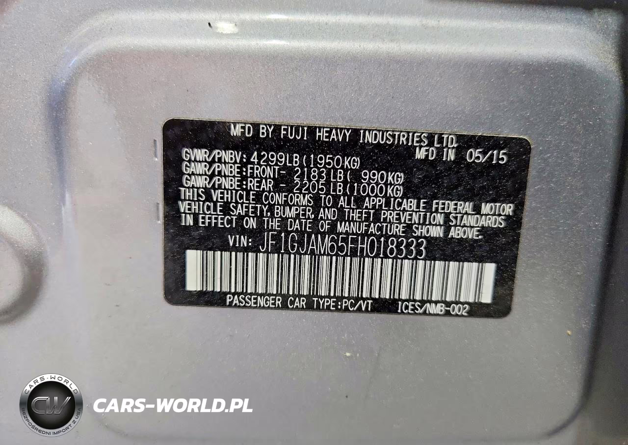 2015 Subaru Impreza Limited VIN:JF1GJAM65FH018333 - 12