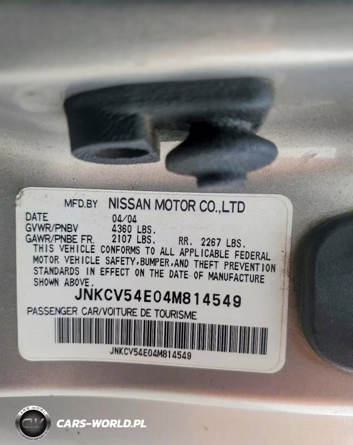 2004 Infiniti G35 Base VIN:JNKCV54E04M814549 - 12