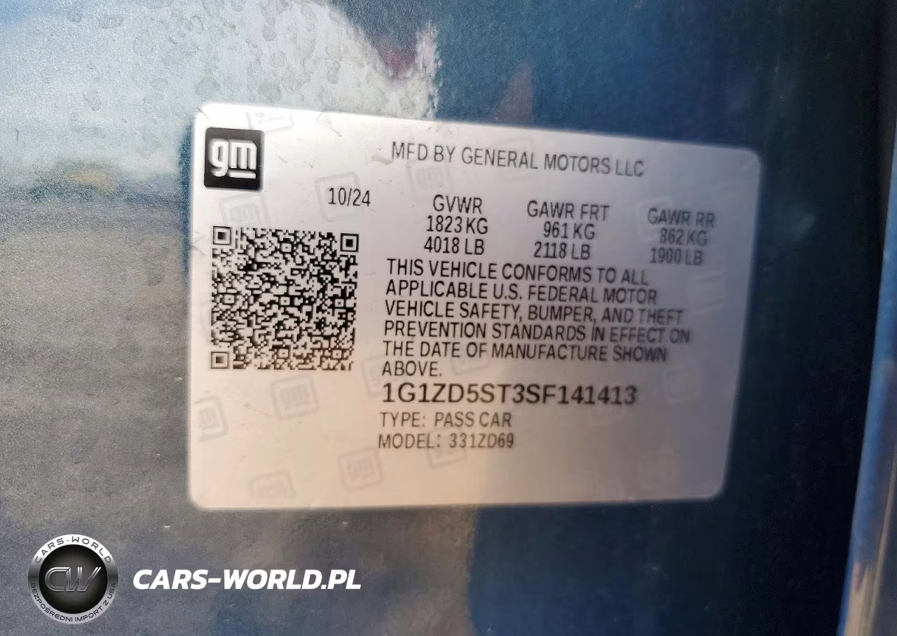 2025 Chevrolet Malibu Lt VIN:1G1ZD5ST3SF141413 - 13