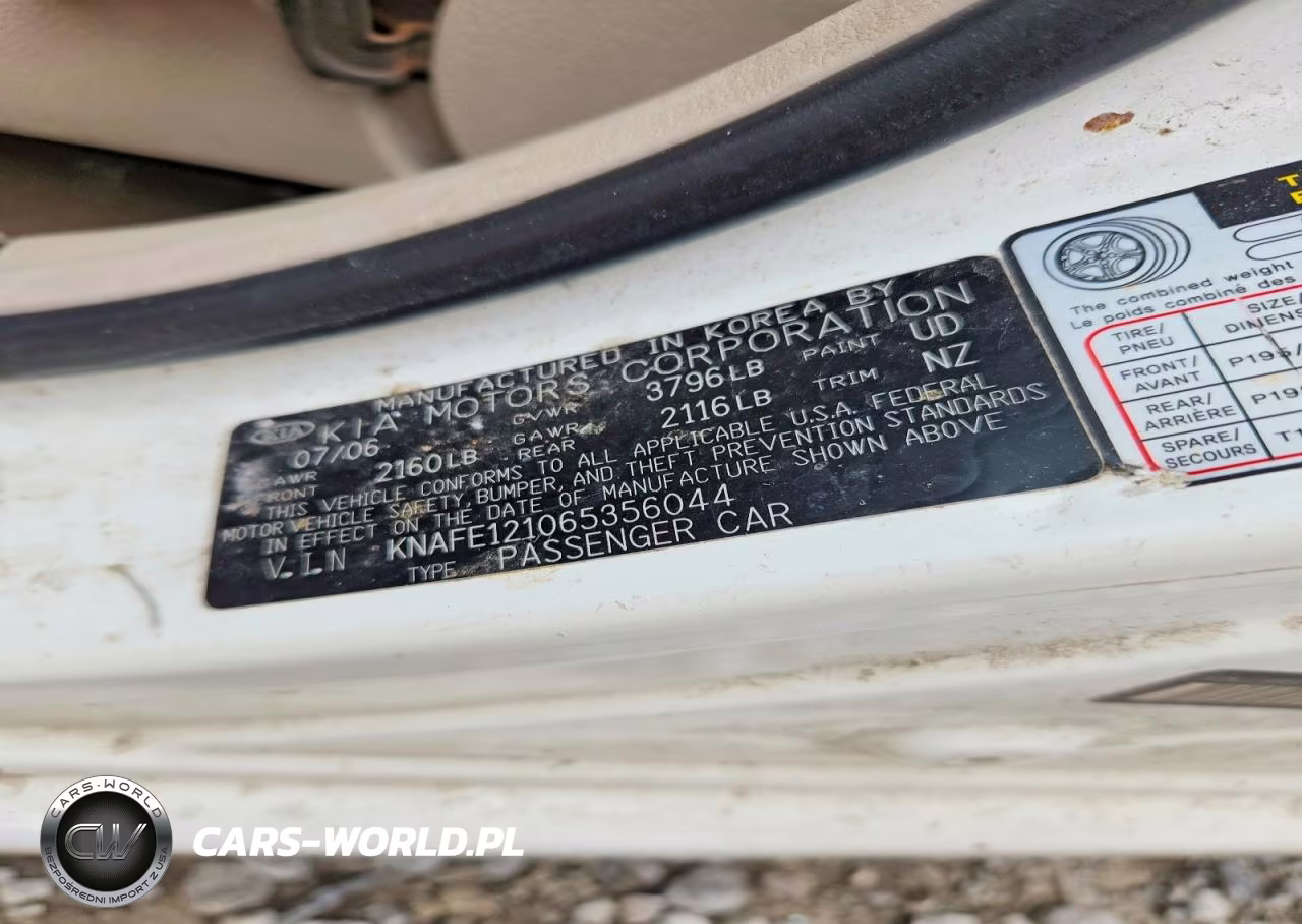 2006 Kia Spectra Ex VIN:KNAFE121065356044 - 12