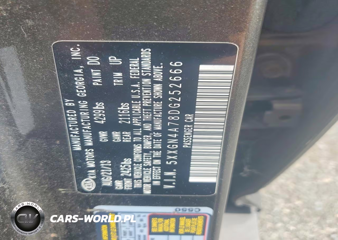 2013 Kia Optima Ex VIN:5XXGN4A78DG252666 - 12
