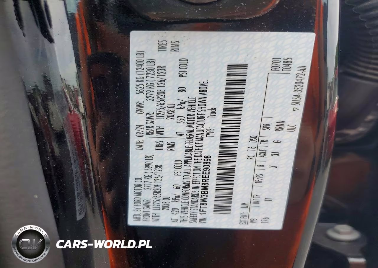 2024 Ford F350 Super Duty VIN:1FT8W3BM8REE90898 - 12