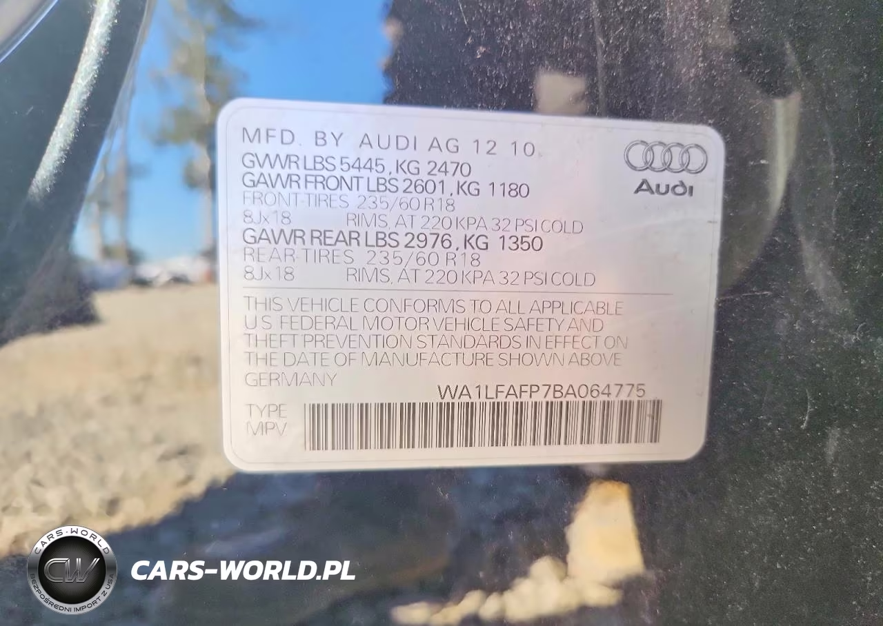 2011 Audi Q5 Premium Plus VIN:WA1LFAFP7BA064775 - 13