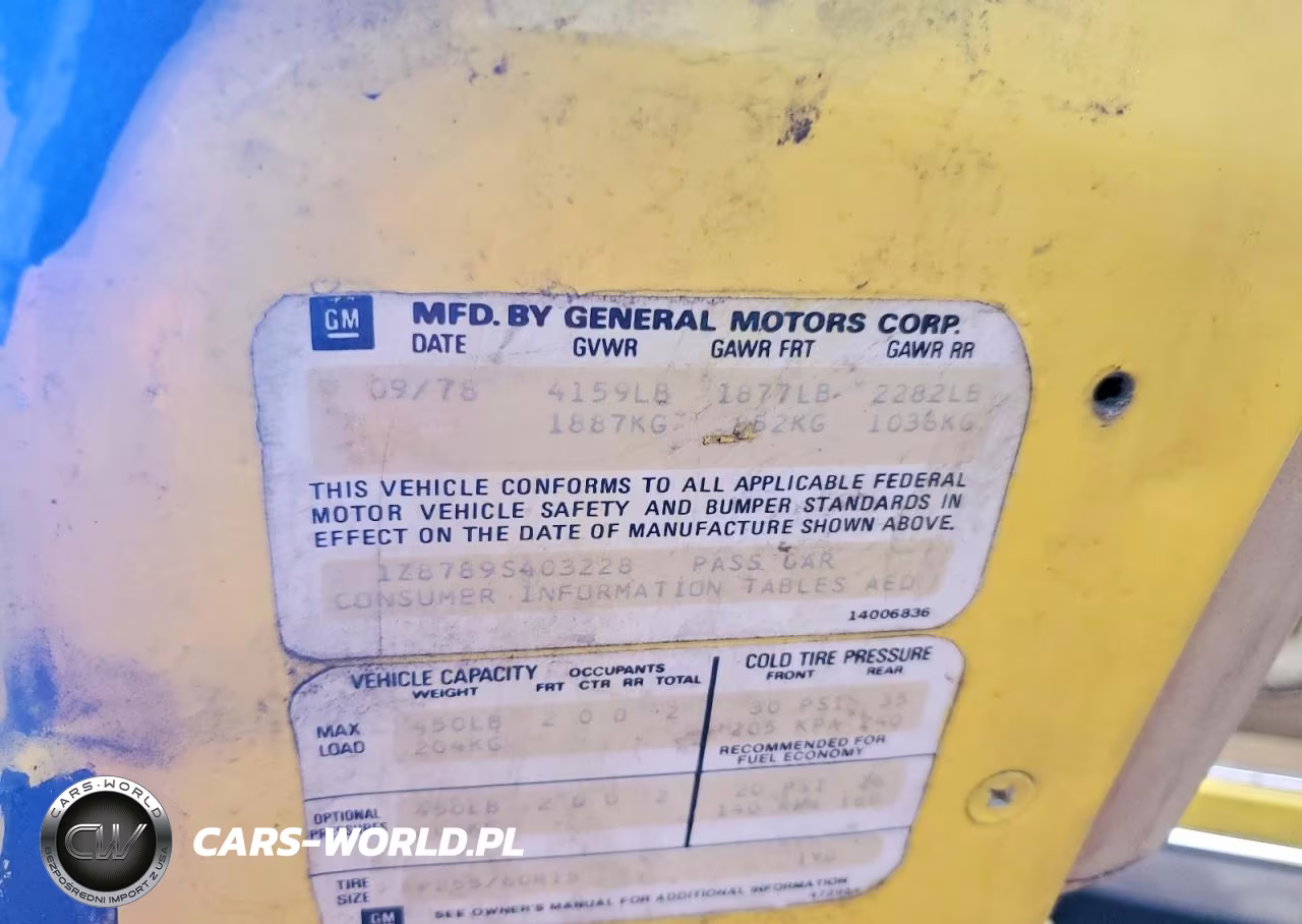 1979 Chevrolet Corvette VIN:1Z8789S403228 - 12