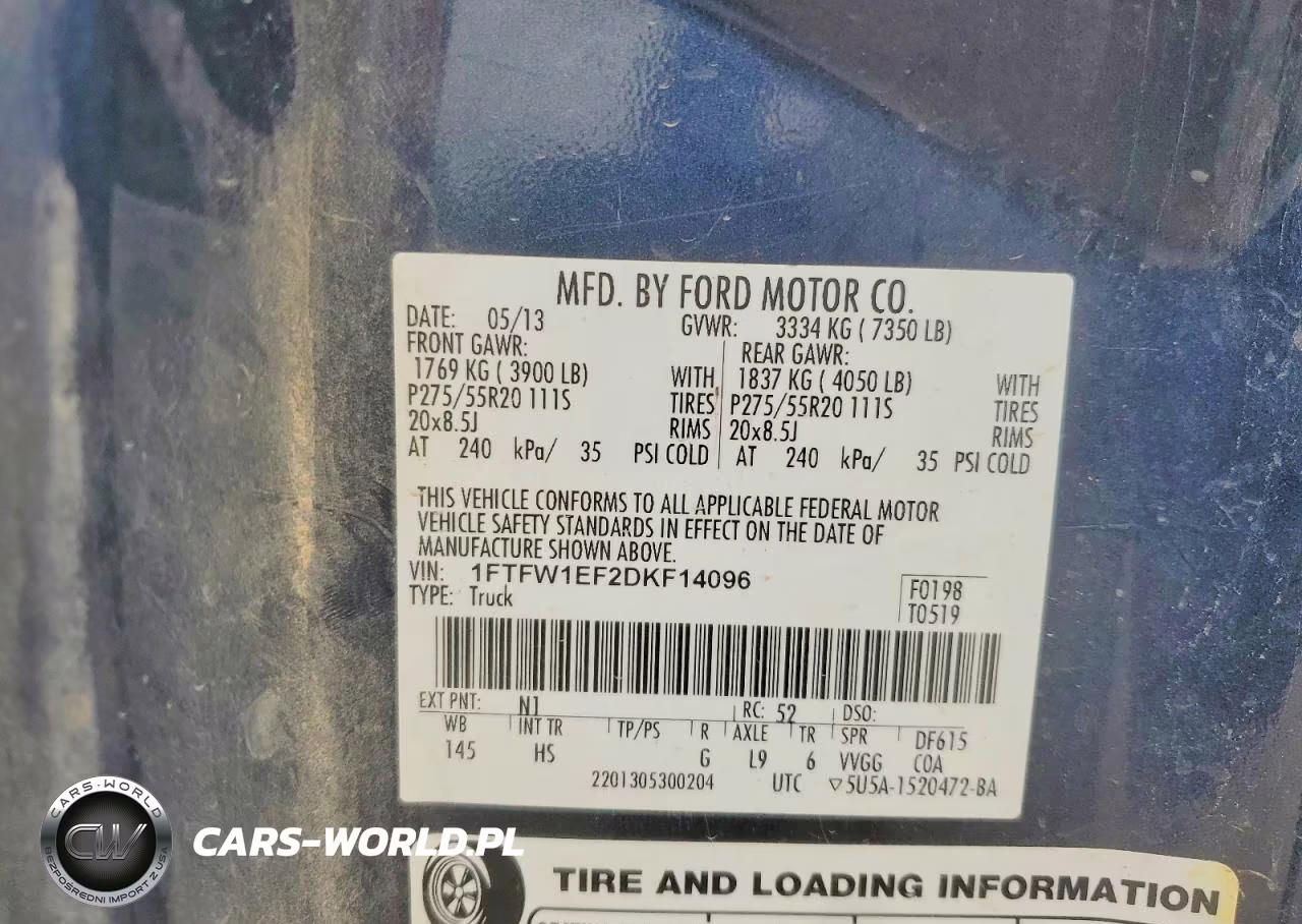 2013 Ford F150 Supercrew VIN:1FTFW1EF2DKF14096 - 12
