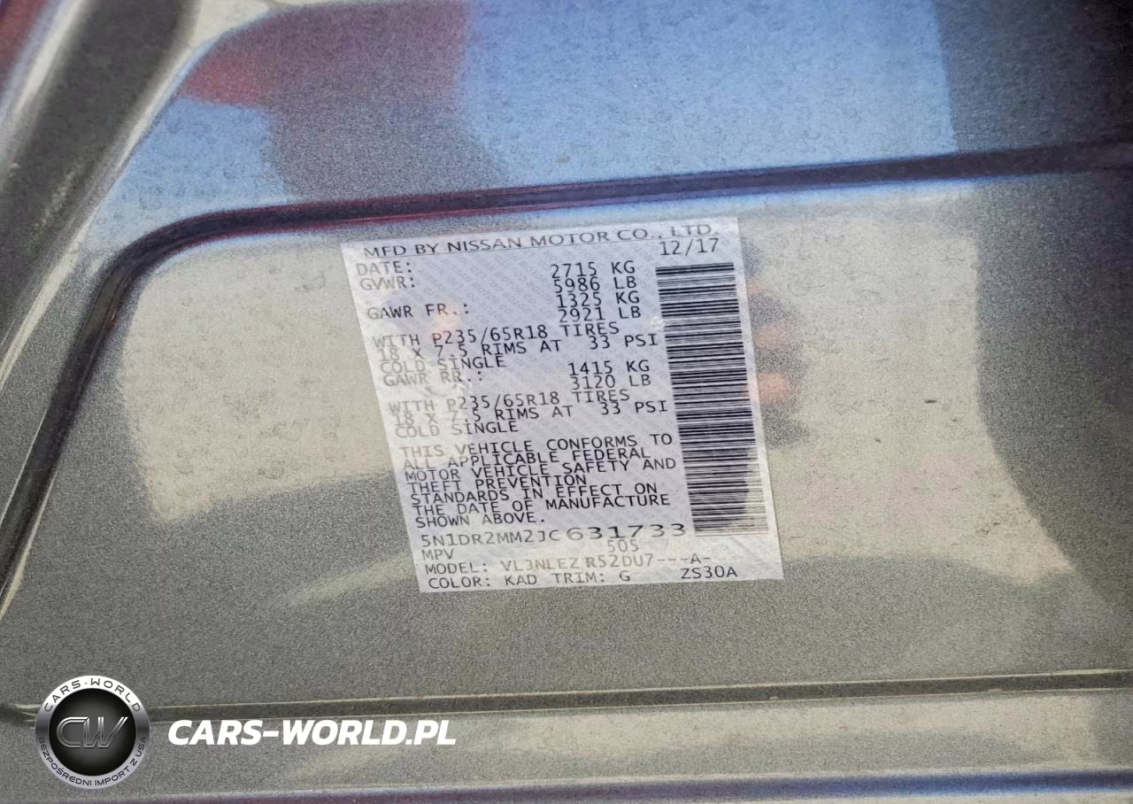 2018 Nissan Pathfinder Sv VIN:5N1DR2MM2JC631733 - 13