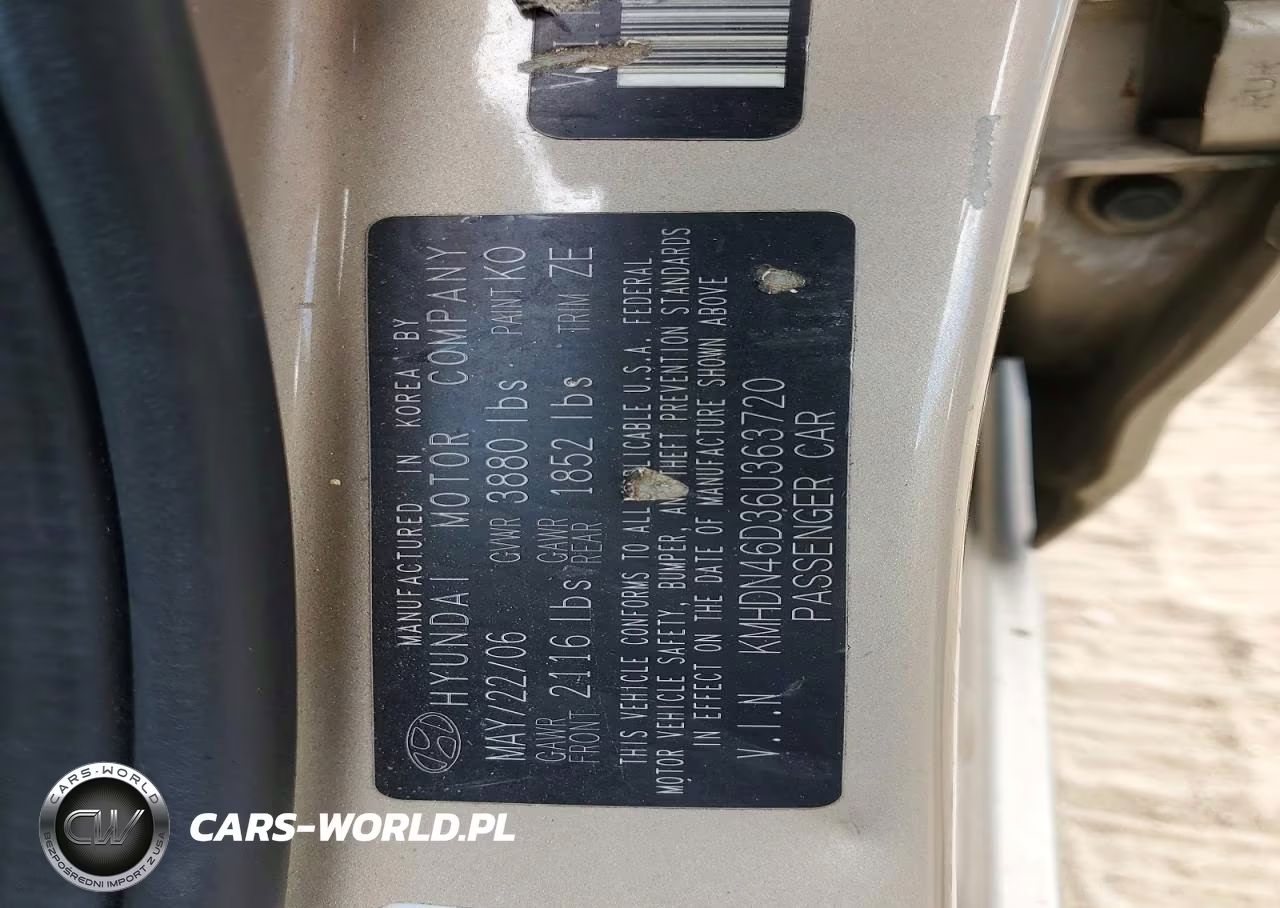 2006 Hyundai Elantra Gls VIN:KMHDN46D36U363720 - 13