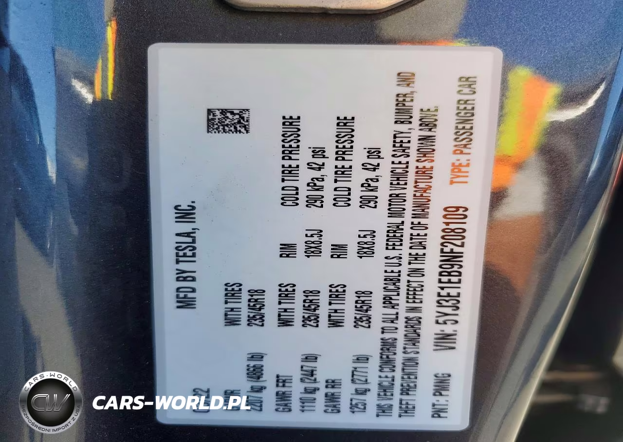 2022 Tesla Model 3 VIN:5YJ3E1EB9NF208109 - 13