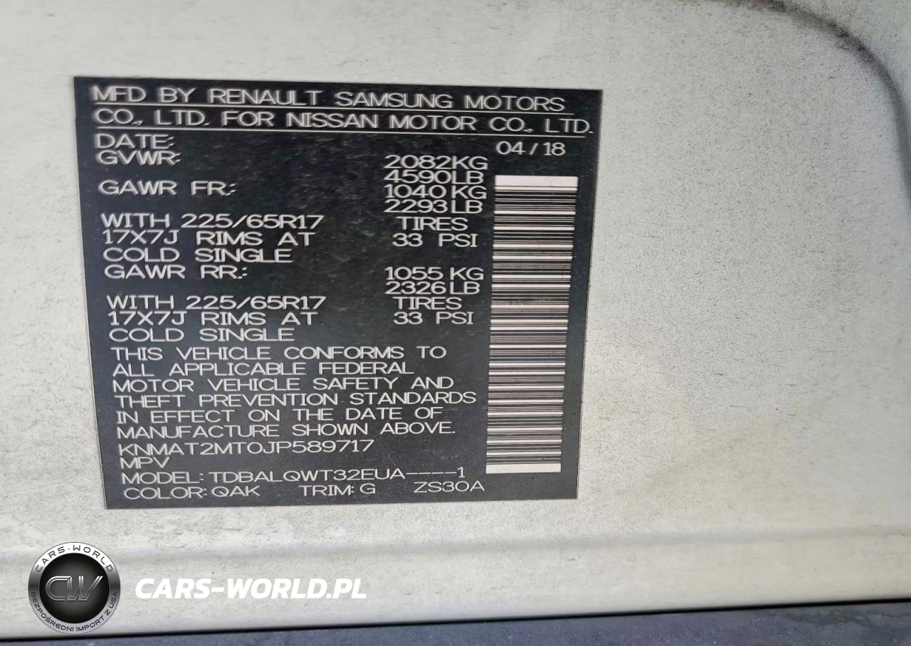 2018 Nissan Rogue Sv VIN:KNMAT2MT0JP589717 - 14