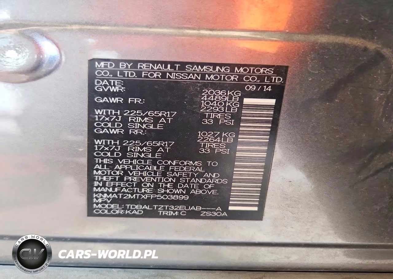 2015 Nissan Rogue Sv VIN:KNMAT2MTXFP503899 - 13