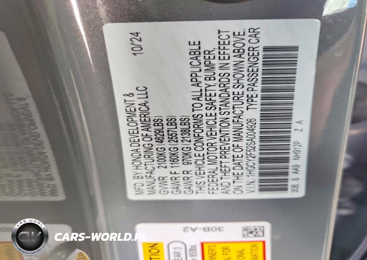2025 Honda Accord Hybrid Sport VIN:1HGCY2F52SA004926 - 12