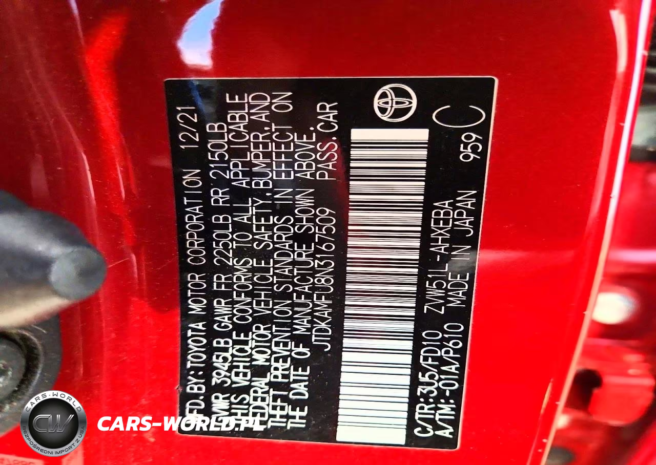 2022 Toyota Prius Le VIN:JTDKAMFU8N3167509 - 12