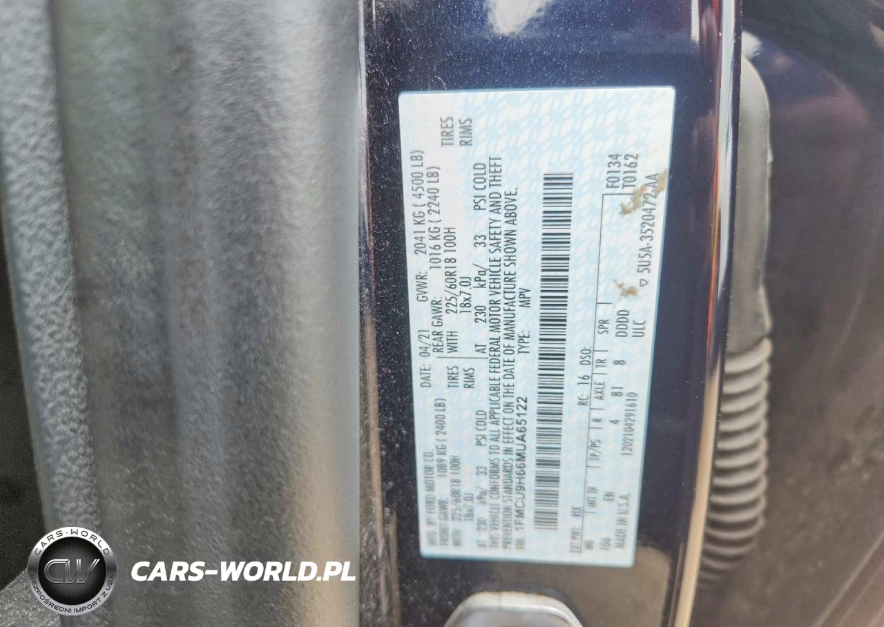 2021 Ford Escape Sel VIN:1FMCU9H66MUA65122 - 13