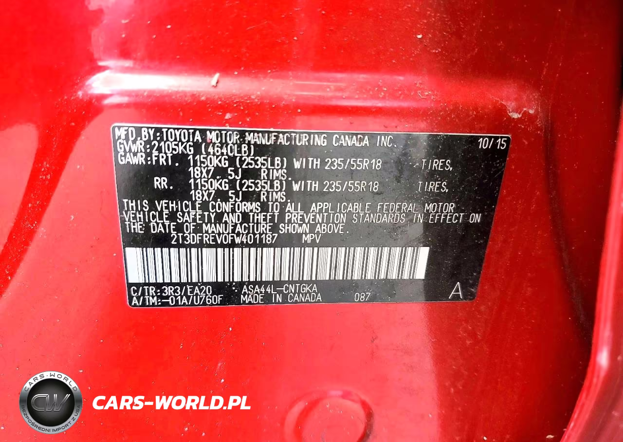 2015 Toyota Rav4 Limited VIN:2T3DFREV0FW401187 - 13