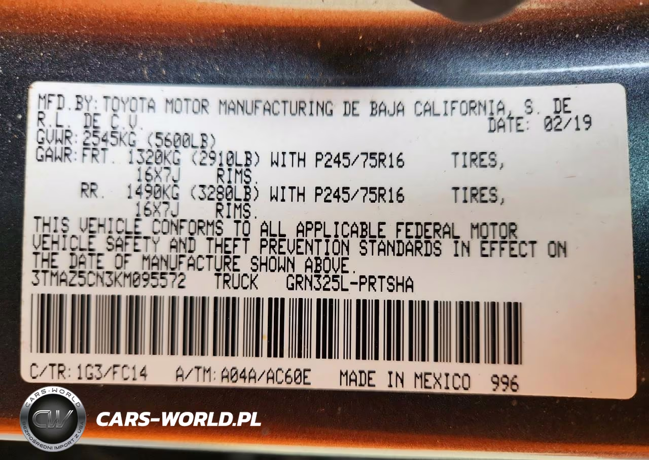 2019 Toyota Tacoma Sr5 V6 VIN:3TMAZ5CN3KM095572 - 13