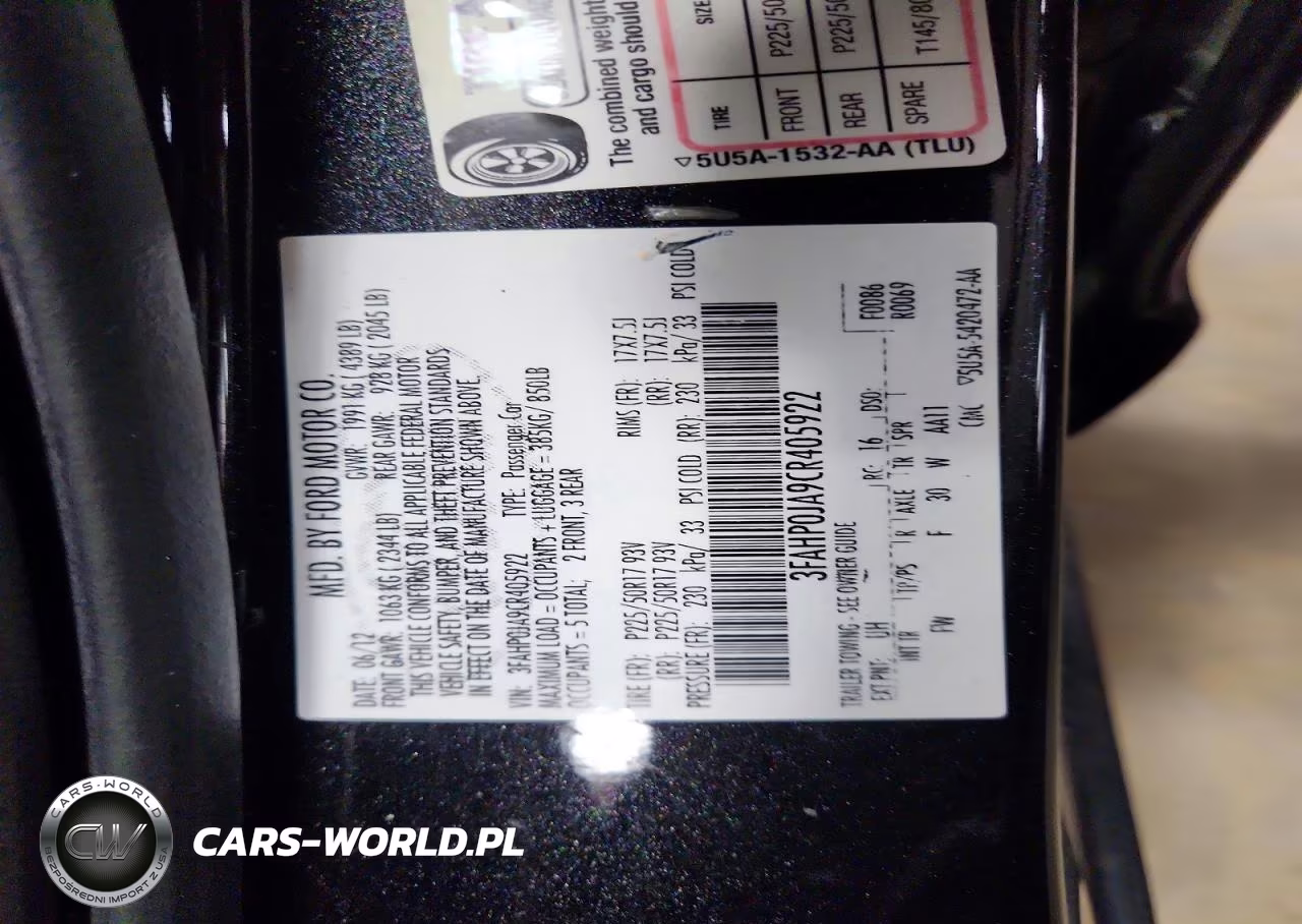2012 Ford Fusion Sel VIN:3FAHP0JA9CR405922 - 13