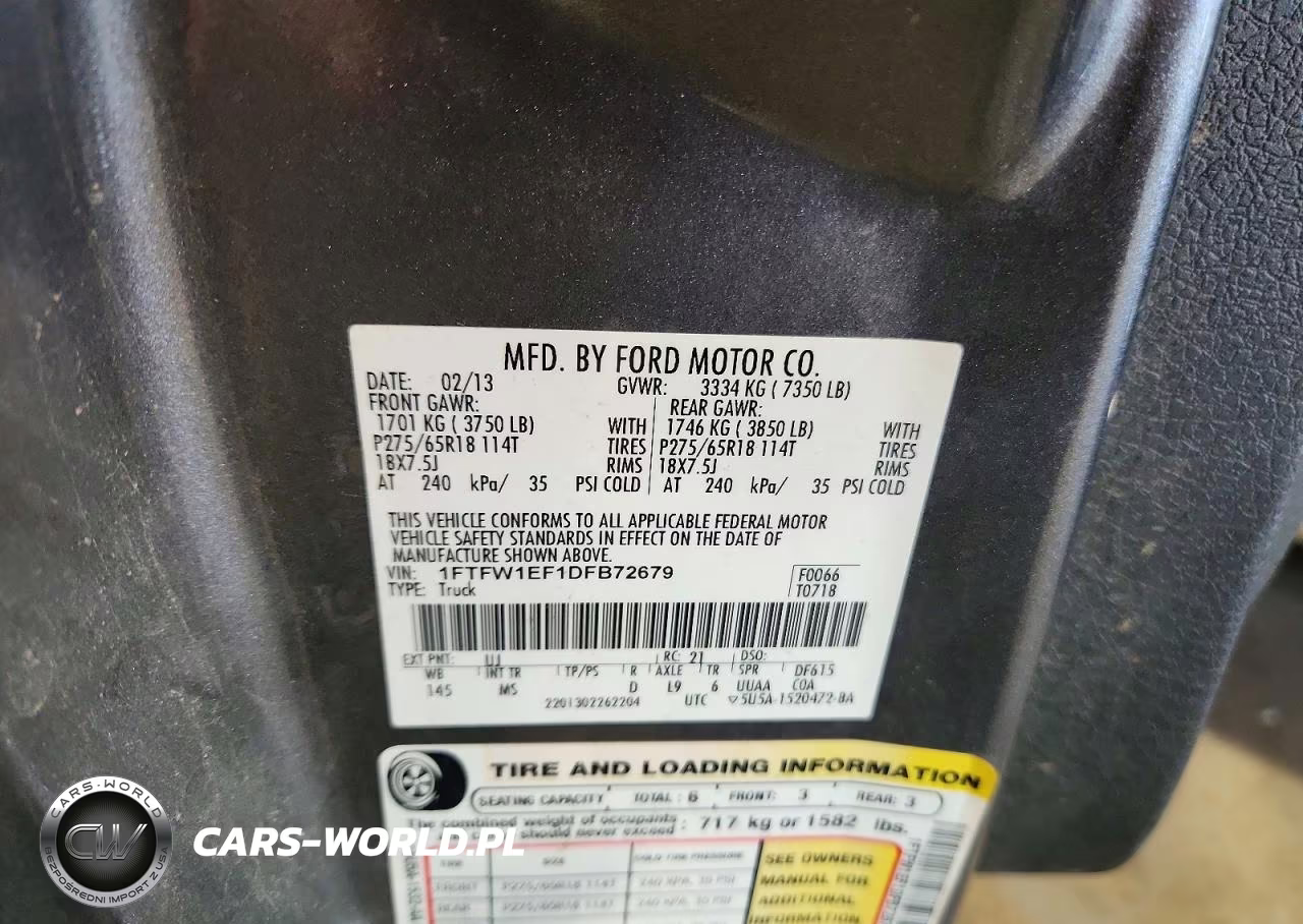 2013 Ford F150 VIN:1FTFW1EF1DFB72679 - 13