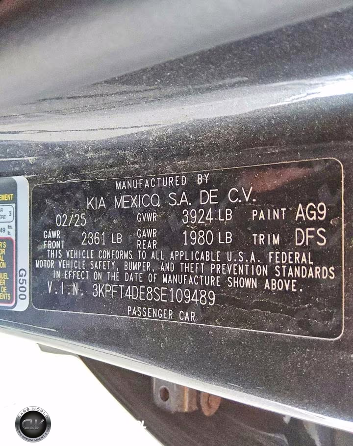 2025 Kia K4 Lxs VIN:3KPFT4DE8SE109489 - 12