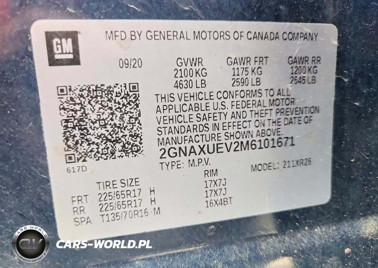 2021 Chevrolet Equinox Lt VIN:2GNAXUEV2M6101671 - 14