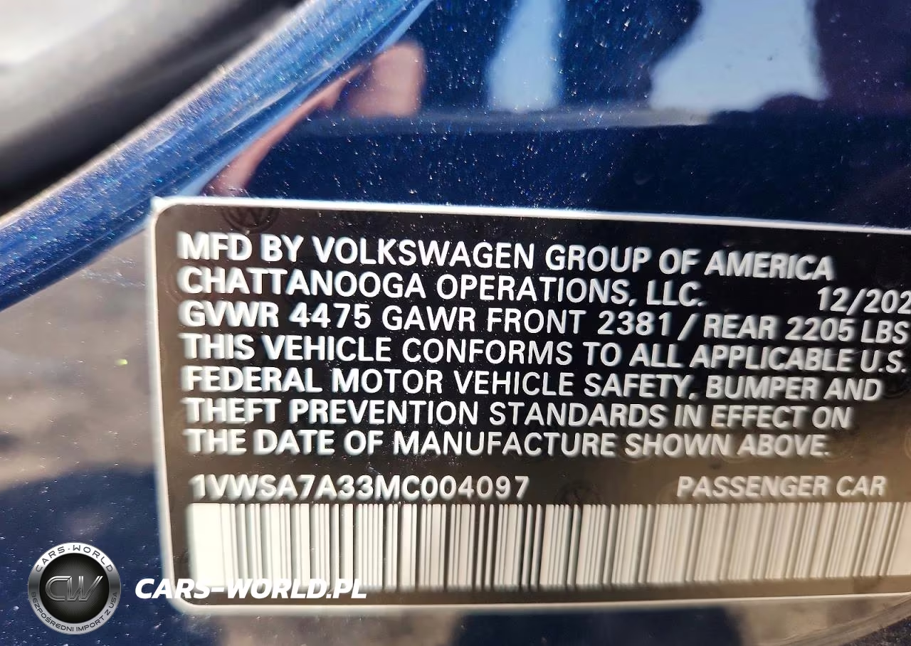 2021 Volkswagen Passat Se VIN:1VWSA7A33MC004097 - 12