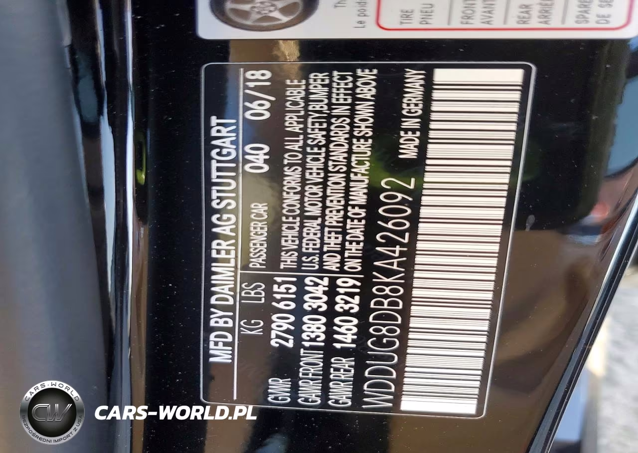 2019 Mercedes-Benz S 560 VIN:WDDUG8DB8KA426092 - 12
