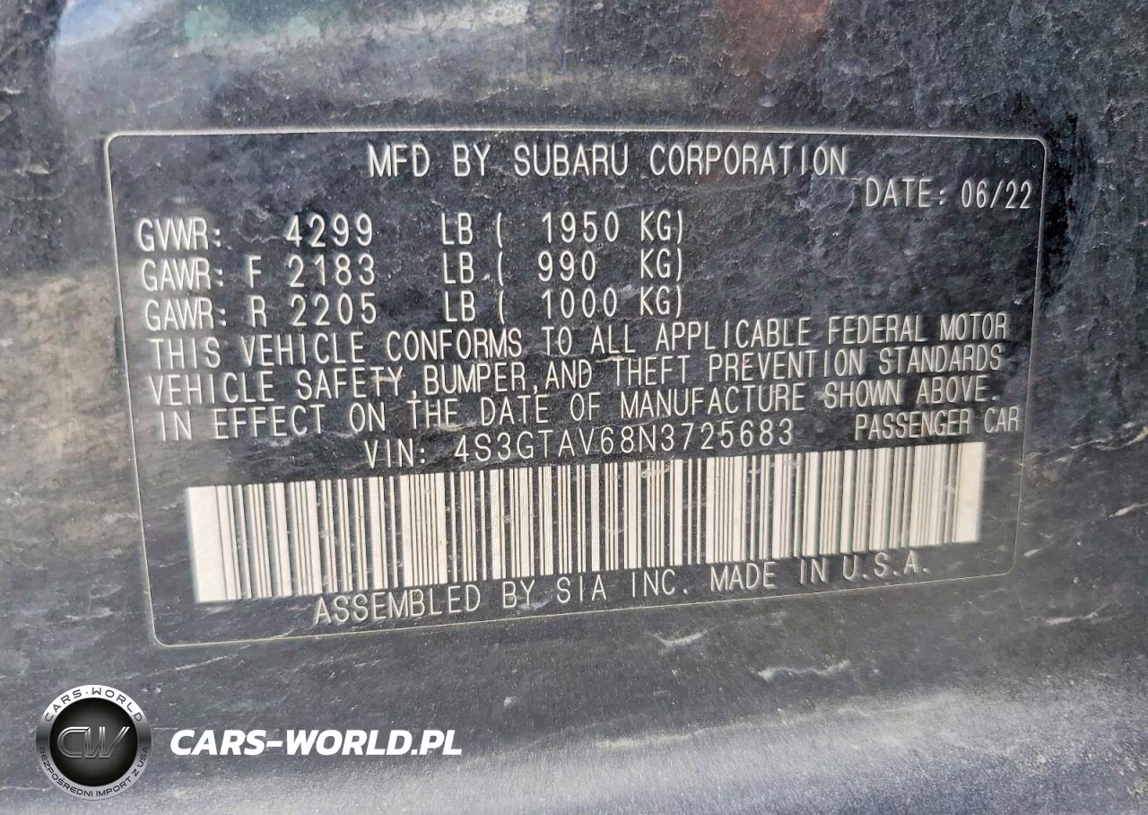 2022 Subaru Impreza Premium VIN:4S3GTAV68N3725683 - 12