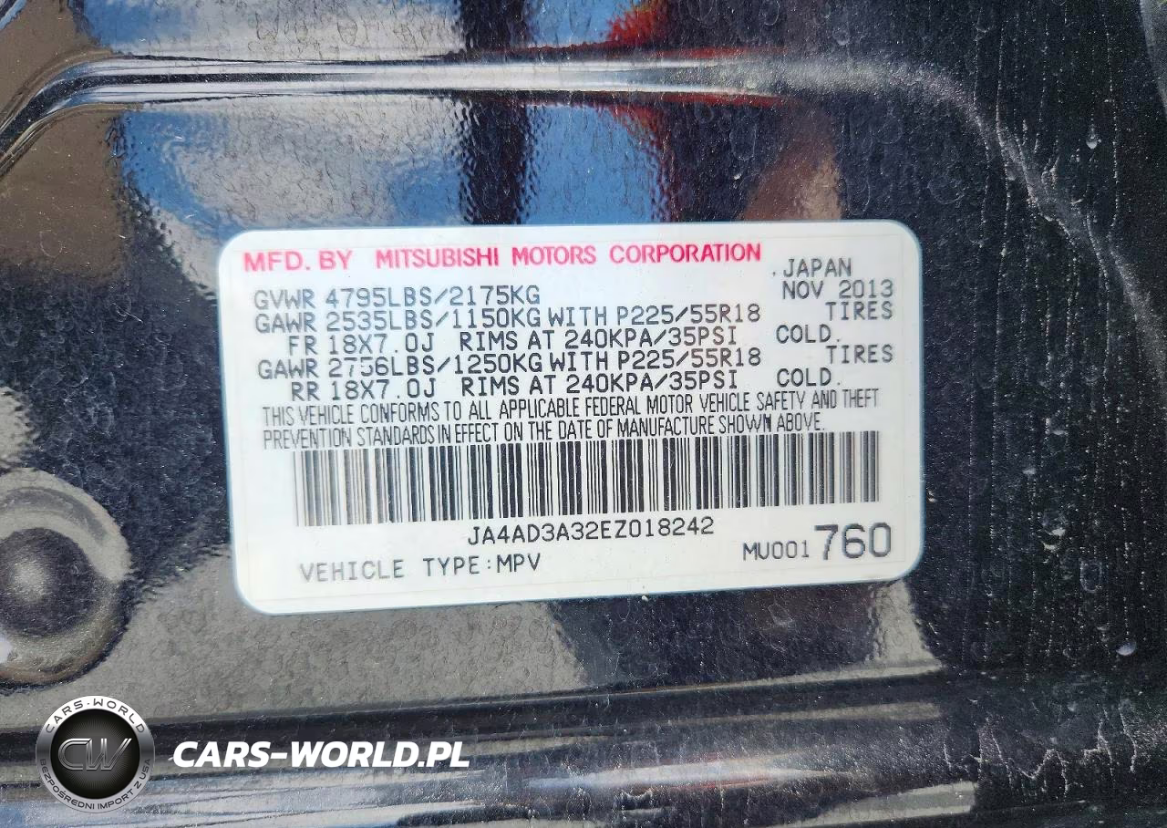 2014 Mitsubishi Outlander Se VIN:JA4AD3A32EZ018242 - 13