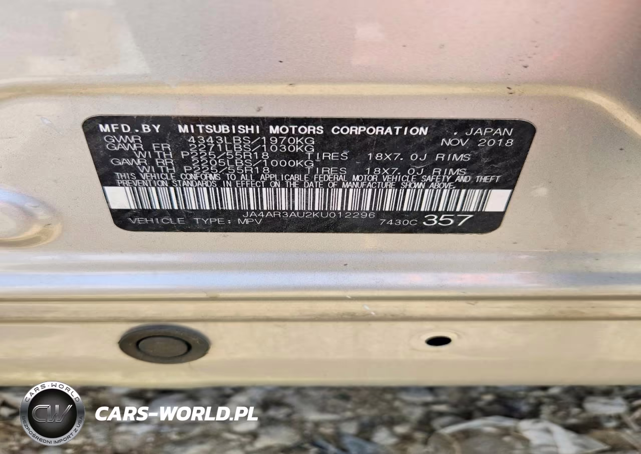 2019 Mitsubishi Outlander Sport Es VIN:JA4AR3AU2KU012296 - 14