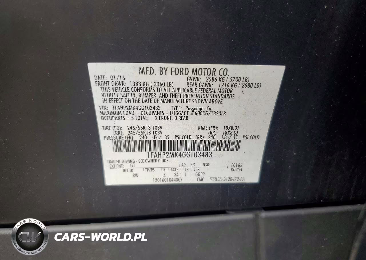 2016 Ford Taurus Police Interceptor VIN:1FAHP2MK4GG103483 - 12