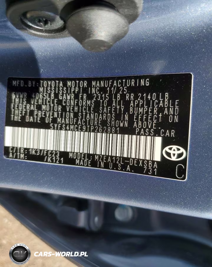 2026 Toyota Corolla Se VIN:5YFS4MCE9TP262881 - 12