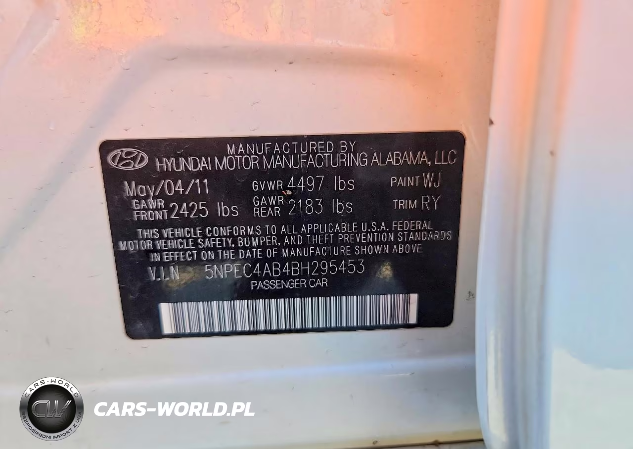 2011 Hyundai Sonata Limited 2.0T VIN:5NPEC4AB4BH295453 - 12