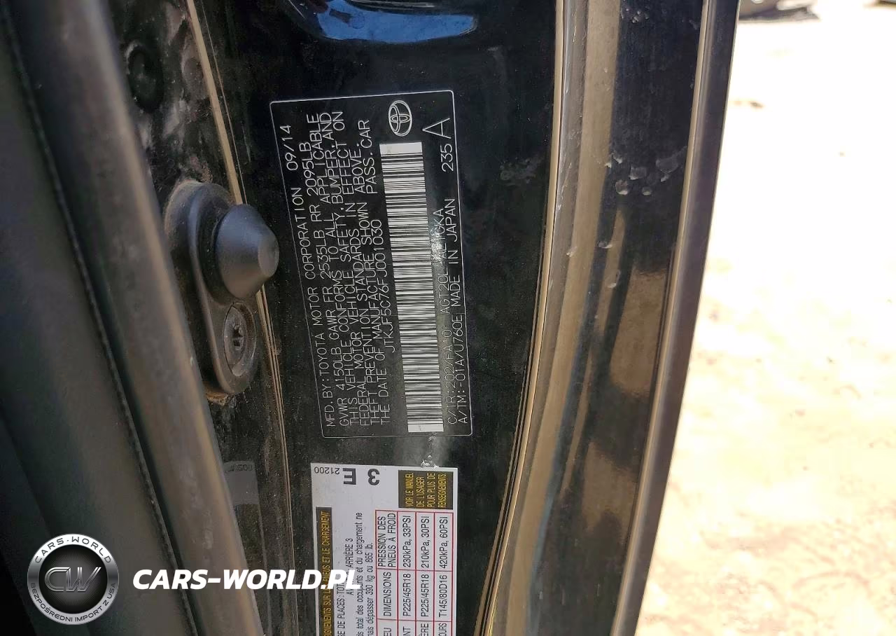 2015 Scion Tc Base VIN:JTKJF5C76FJ001030 - 12