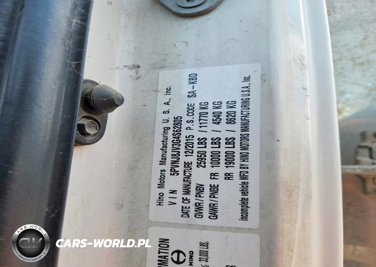 2016 Hino 258-268 Refrigerated Box Truck VIN:5PVNJ8JV3G4S62805 - 10