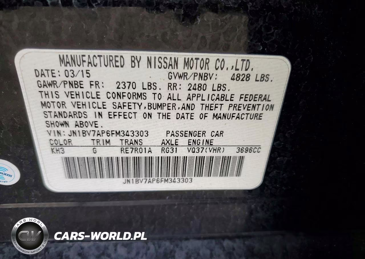 2015 Infiniti Q50 Sport VIN:JN1BV7AP6FM343303 - 12