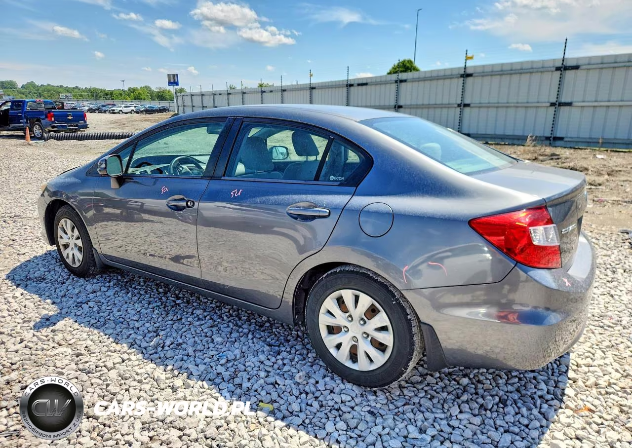 2012 Honda Civic Lx VIN:19XFB2F51CE086773 - 2