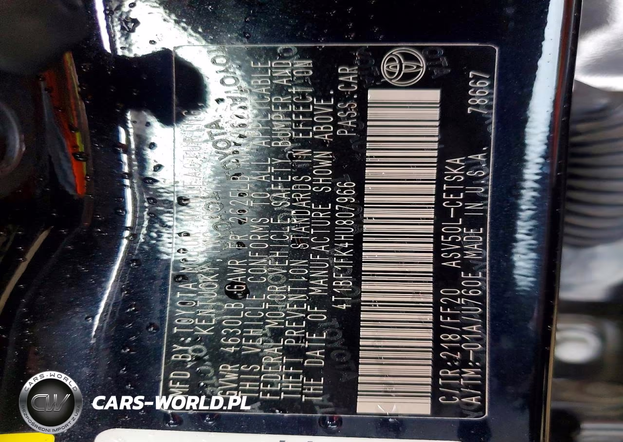 2017 Toyota Camry Se VIN:4T1BF1FK4HU807966 - 13