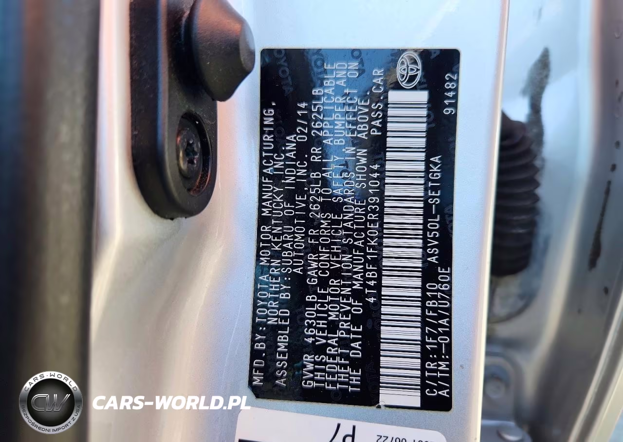 2014 Toyota Camry Xle VIN:4T4BF1FK0ER391044 - 13