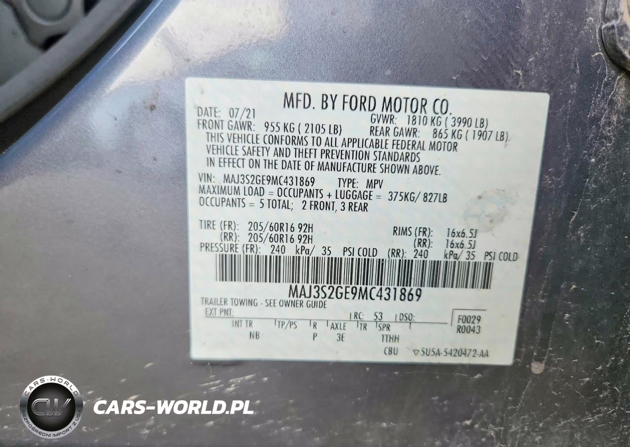 2021 Ford Ecosport Se VIN:MAJ3S2GE9MC431869 - 12