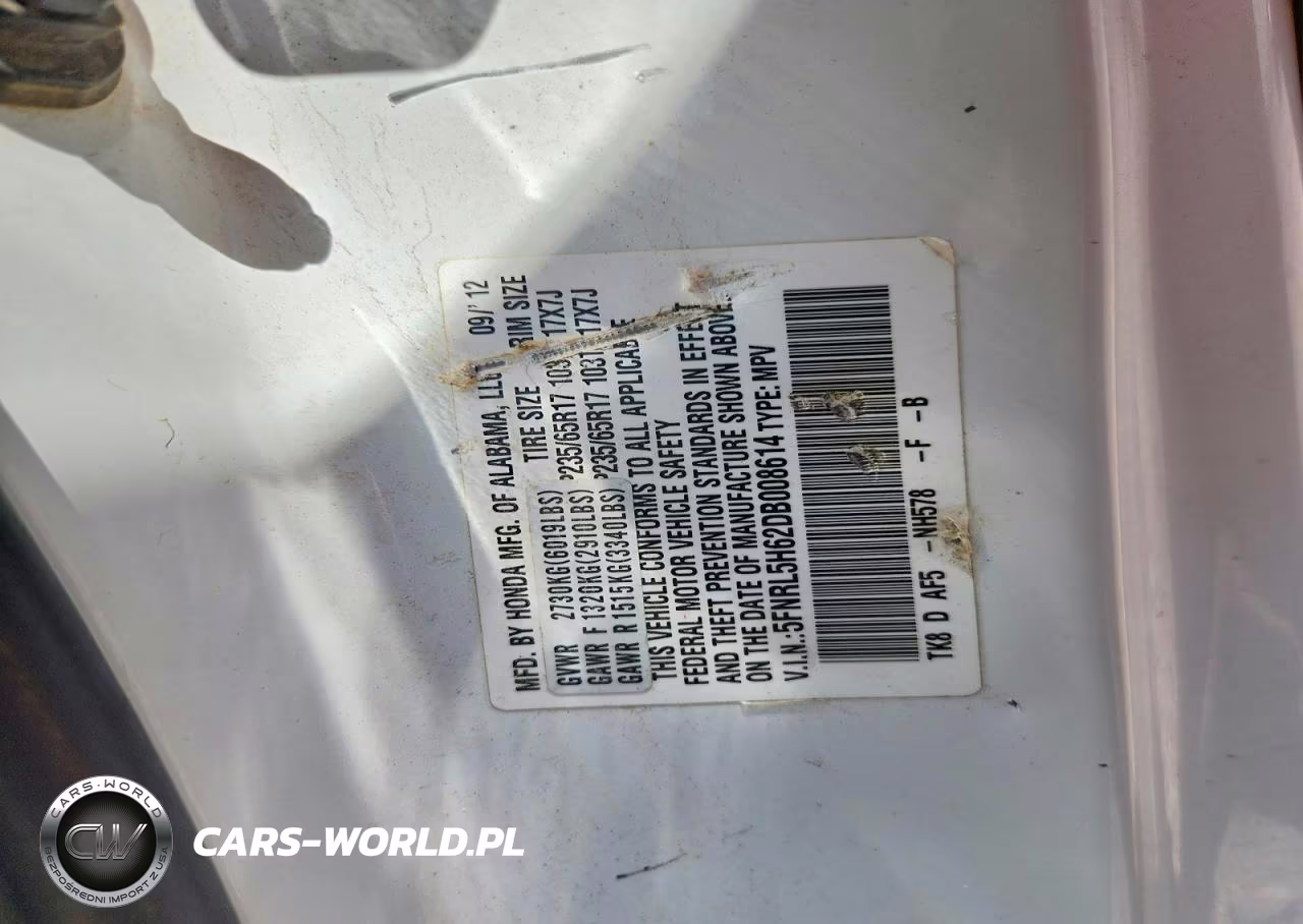2013 Honda Odyssey Exl VIN:5FNRL5H62DB008614 - 13