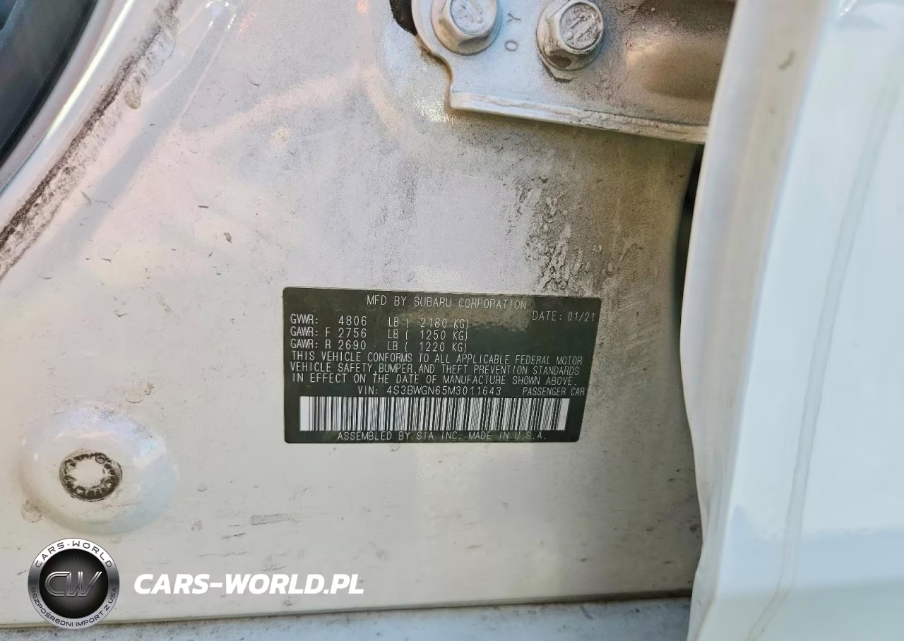 2021 Subaru Legacy Limited Xt VIN:4S3BWGN65M3011643 - 12