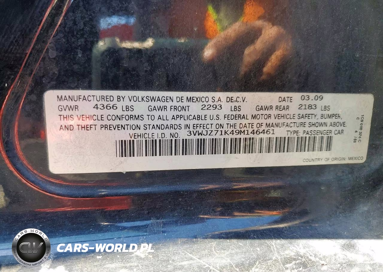 2009 Volkswagen Jetta S VIN:3VWJZ71K49M146461 - 12