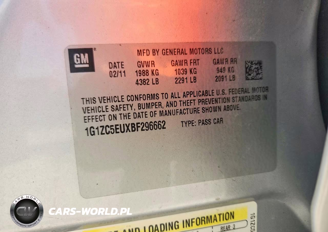 2011 Chevrolet Malibu 1Lt VIN:1G1ZC5EUXBF296662 - 12