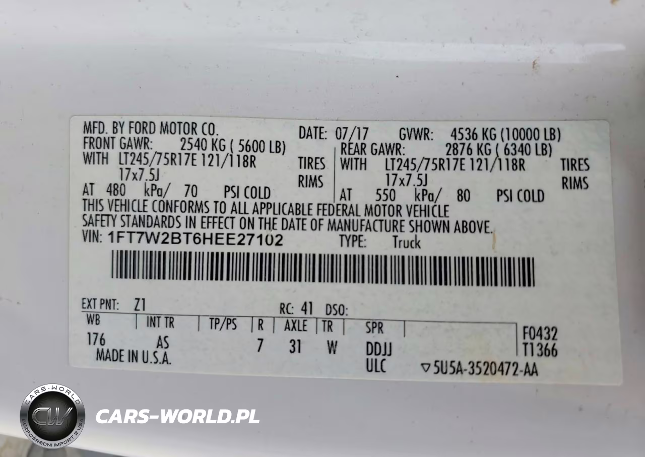 2017 Ford F250 Super Duty VIN:1FT7W2BT6HEE27102 - 12