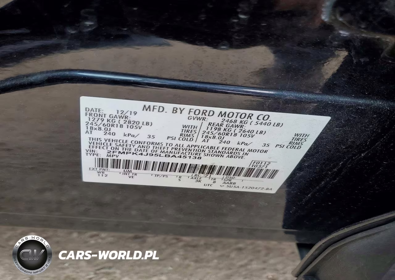 2020 Ford Edge Sel VIN:2FMPK4J95LBA45138 - 13