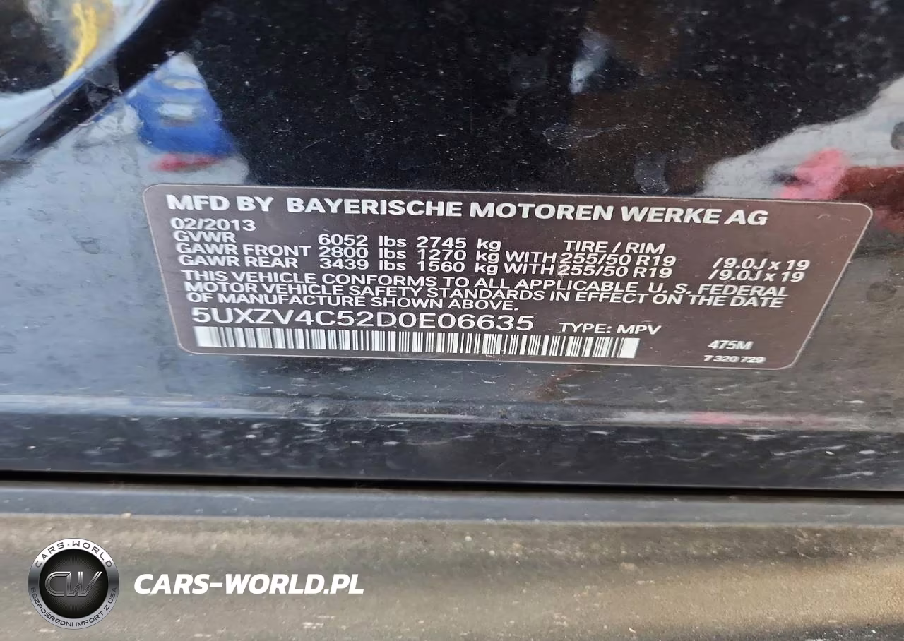 2013 BMW X5 xDrive35I VIN:5UXZV4C52D0E06635 - 13