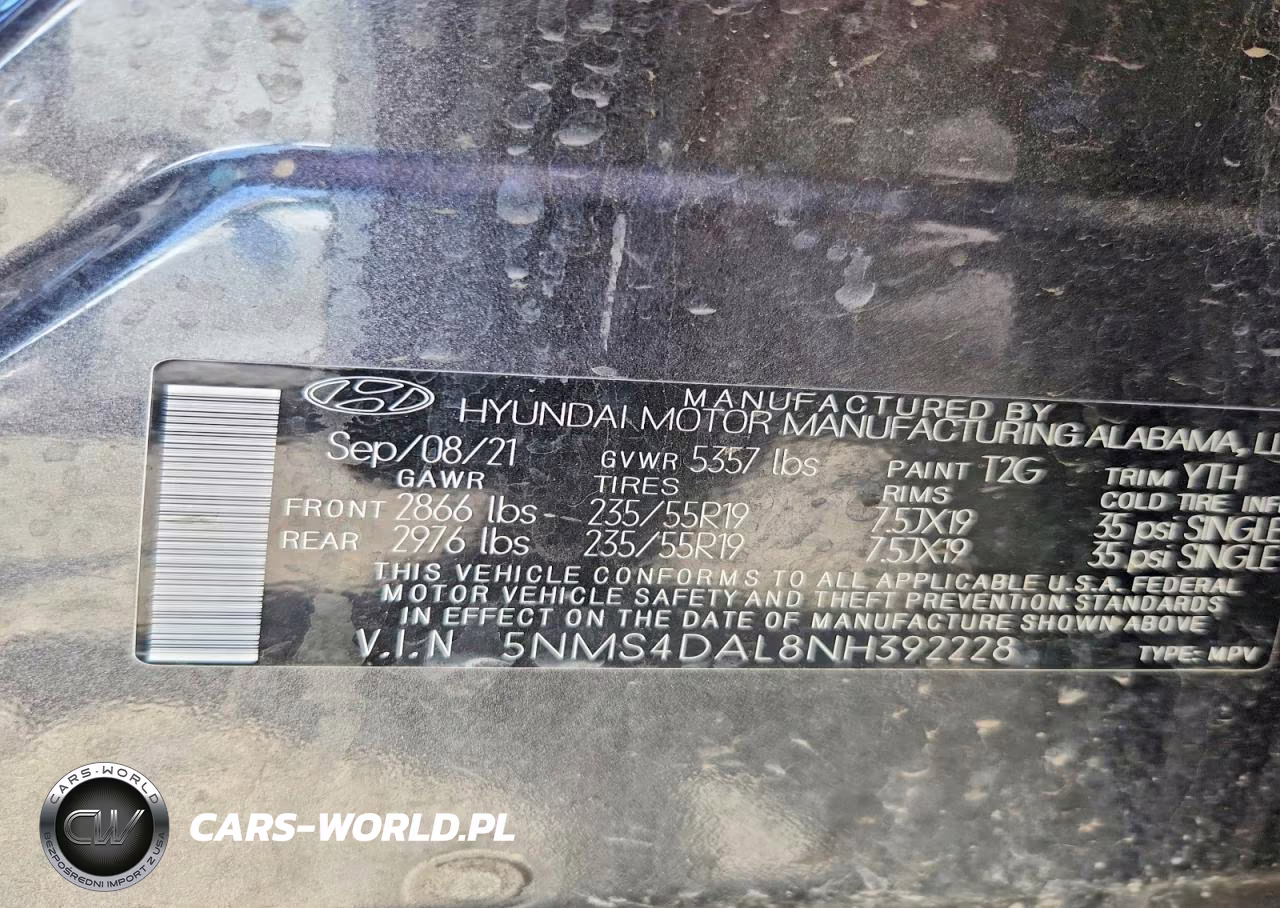2022 Hyundai Santa Fe Limited VIN:5NMS4DAL8NH392228 - 14