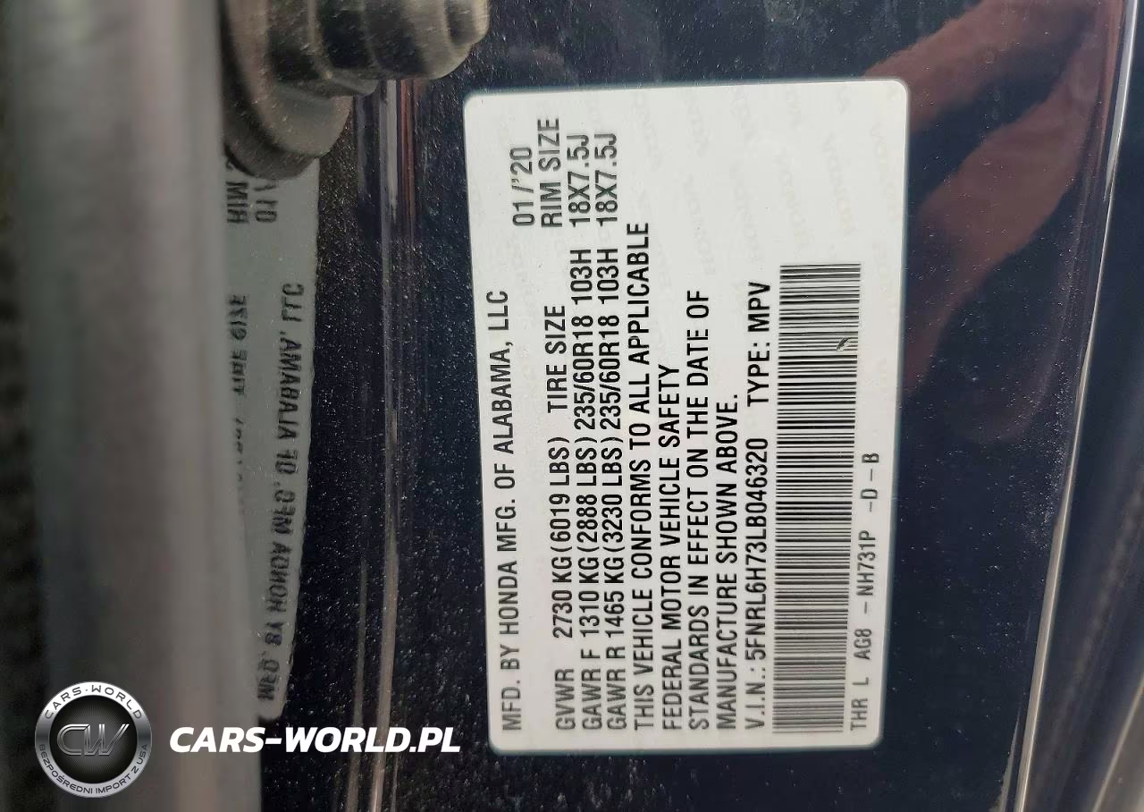 2020 Honda Odyssey Exl VIN:5FNRL6H73LB046320 - 14