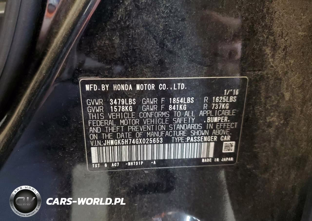 2016 Honda Fit Ex VIN:JHMGK5H74GX025653 - 12